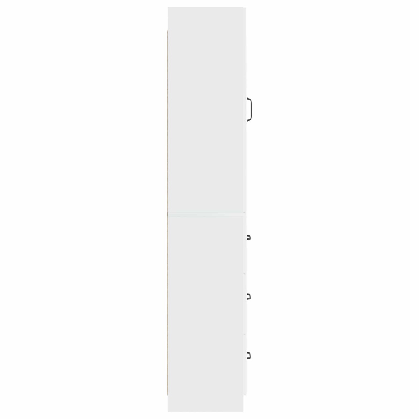 Kastenset 2 pcs Hoogglans Wit 33 x 34,5 x 87 cm Bewerkt hout is nu te koop bij PeponiXL, paradijselijk wonen!