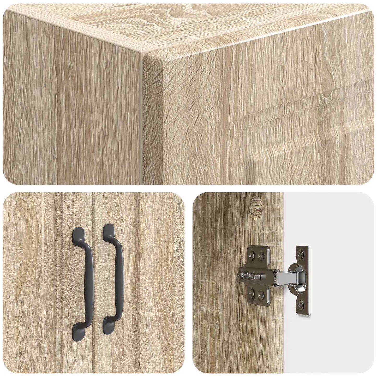 Kastenset 2 pcs Sonoma Eiken Bewerkt hout