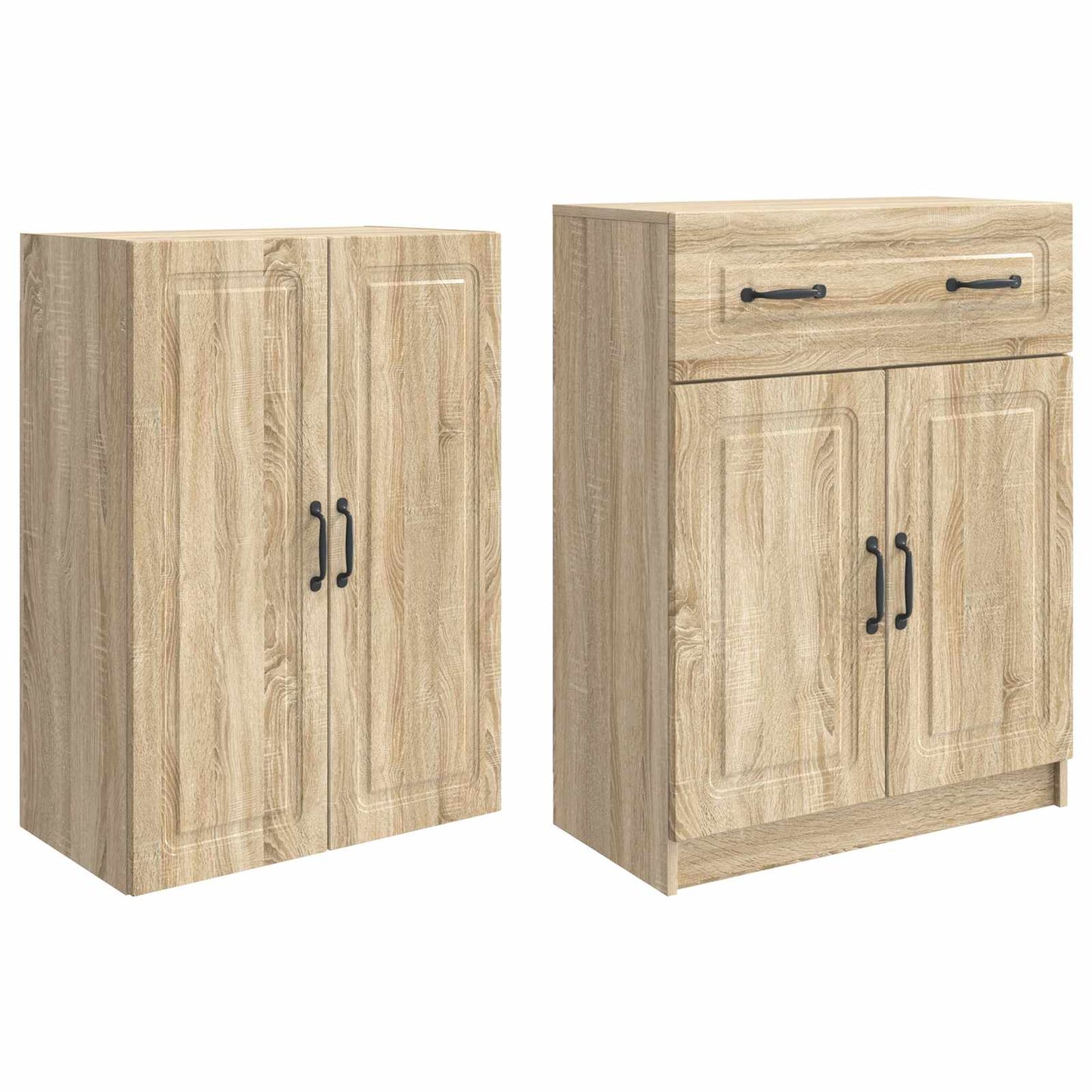 Kastenset 2 pcs Sonoma Eiken Bewerkt hout
