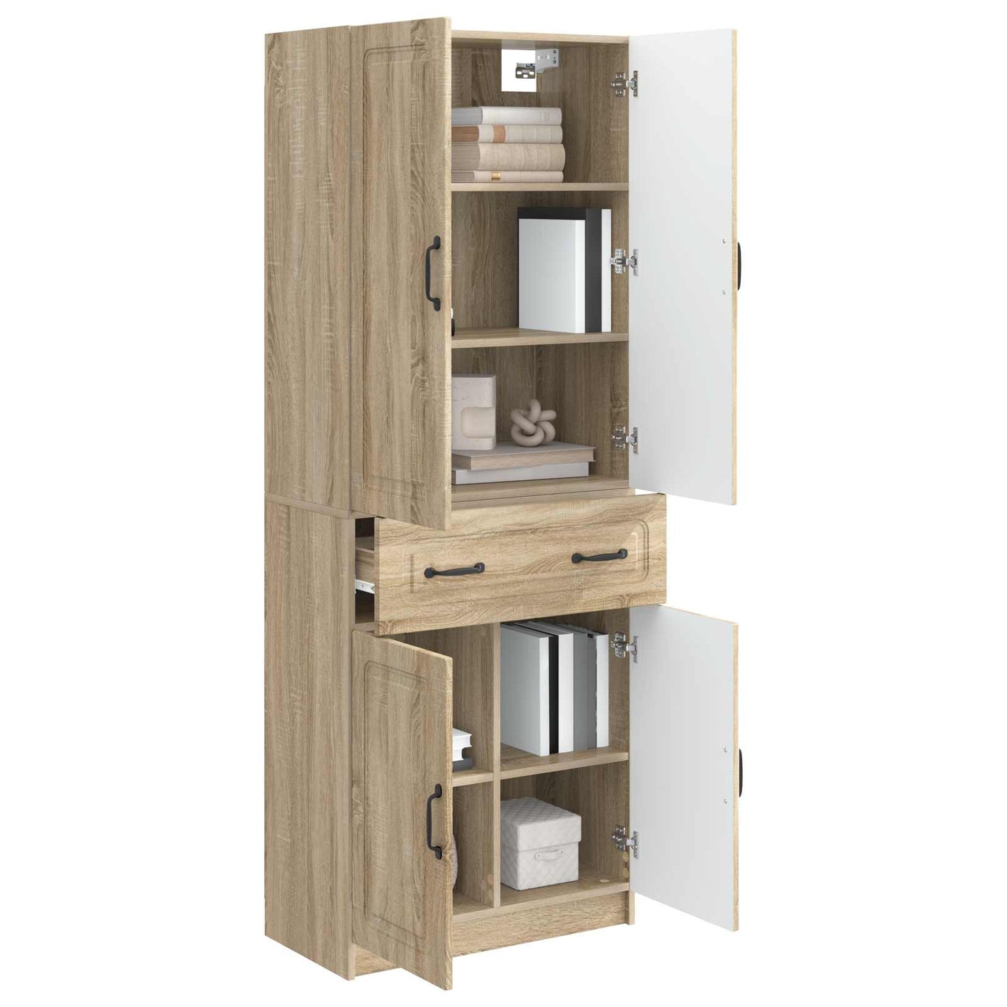 Kastenset 2 pcs Sonoma Eiken Bewerkt hout