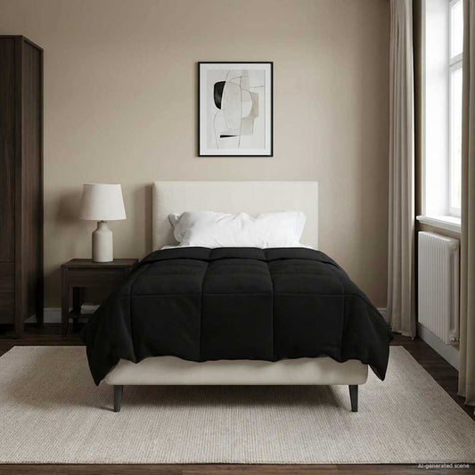 Zomer Dekbed Gekwilt Zwart 135 x 200 cm Microfiber is nu te koop bij PeponiXL, paradijselijk wonen!