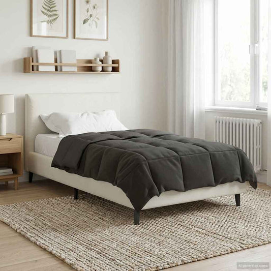 Vol jaar dekbed Gekwilt Antraciet 135 x 200 cm Microfiber is nu te koop bij PeponiXL, paradijselijk wonen!