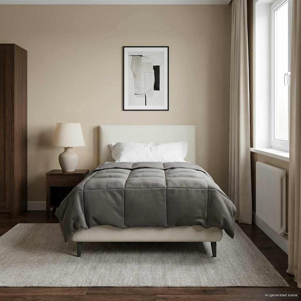 Vol jaar dekbed Gekwilt Lichtgrijs 135 x 200 cm Microfiber is nu te koop bij PeponiXL, paradijselijk wonen!