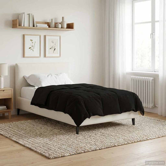 Vol jaar dekbed Gekwilt Zwart 135 x 200 cm Microfiber is nu te koop bij PeponiXL, paradijselijk wonen!