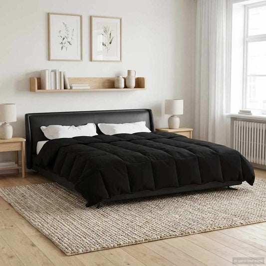 Vol jaar dekbed Gekwilt Zwart 200 x 240 cm Microfiber is nu te koop bij PeponiXL, paradijselijk wonen!