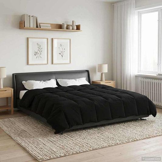 Vol jaar dekbed Gekwilt Zwart 200 x 220 cm Microfiber is nu te koop bij PeponiXL, paradijselijk wonen!