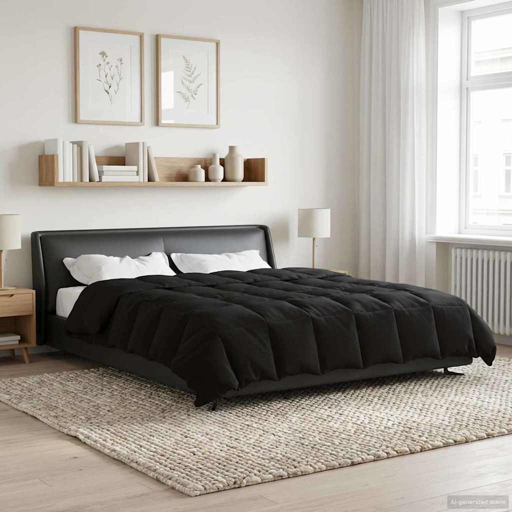 Vol jaar dekbed Gekwilt Zwart 220 x 260 cm Microfiber is nu te koop bij PeponiXL, paradijselijk wonen!