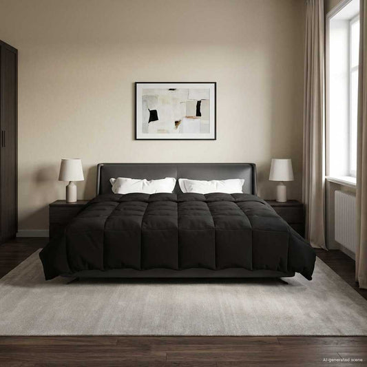 Vol jaar dekbed Gekwilt Zwart 220 x 260 cm Microfiber is nu te koop bij PeponiXL, paradijselijk wonen!