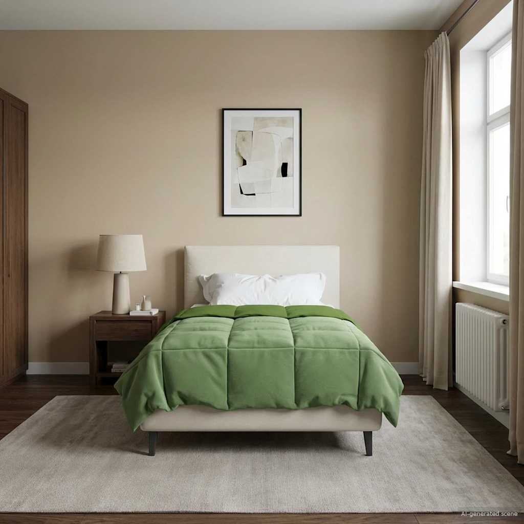 Vol jaar dekbed Gekwilt Groen 135 x 200 cm Microfiber is nu te koop bij PeponiXL, paradijselijk wonen!
