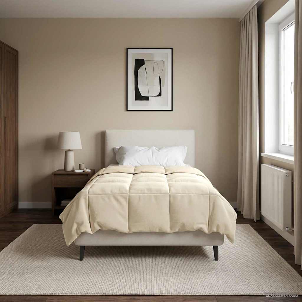 Vol jaar dekbed Gekwilt Crème 135 x 220 cm Microfiber is nu te koop bij PeponiXL, paradijselijk wonen!