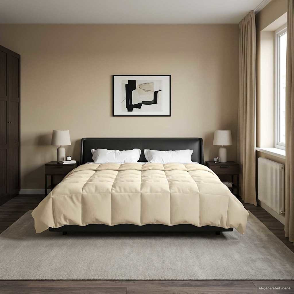 Vol jaar dekbed Gekwilt Crème 220 x 260 cm Microfiber is nu te koop bij PeponiXL, paradijselijk wonen!