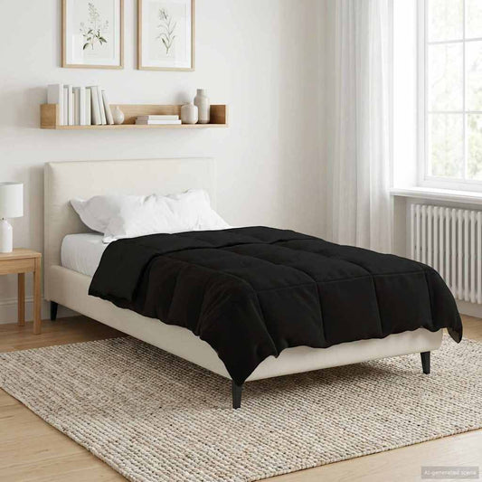 Winter Dekbed Gekwilt Zwart 135 x 220 cm Microfiber is nu te koop bij PeponiXL, paradijselijk wonen!