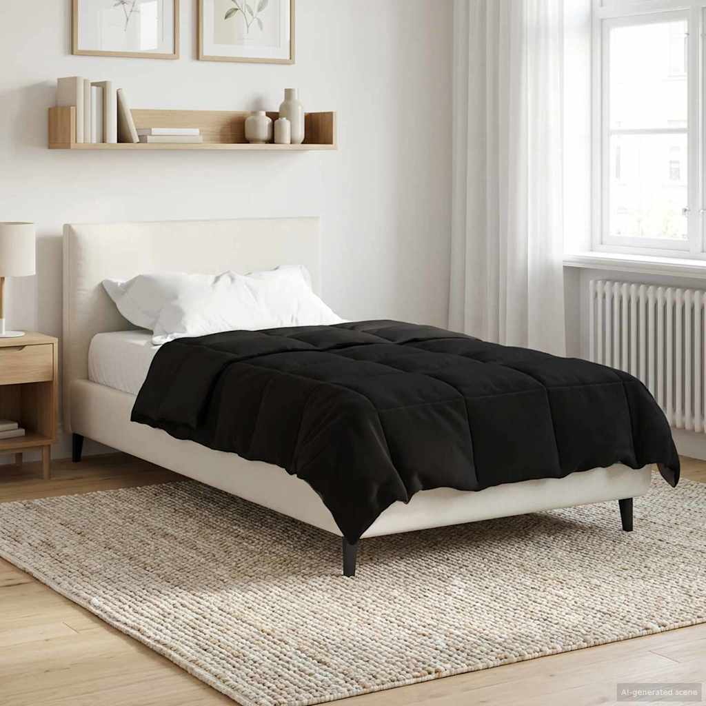 Winter Dekbed Gekwilt Zwart 155 x 220 cm Microfiber is nu te koop bij PeponiXL, paradijselijk wonen!