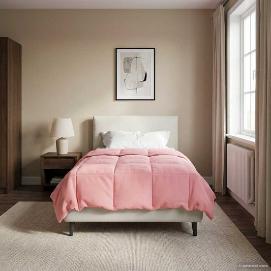 Winter Dekbed Gekwilt Roze 135 x 200 cm Microfiber is nu te koop bij PeponiXL, paradijselijk wonen!