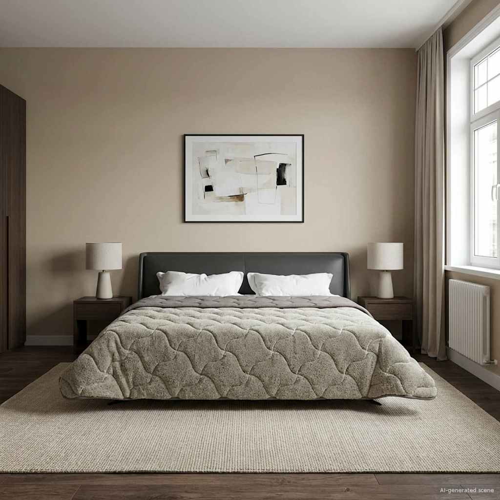 Vol jaar dekbed Gekwilt Lichtgrijs 240 x 260 cm is nu te koop bij PeponiXL, paradijselijk wonen!
