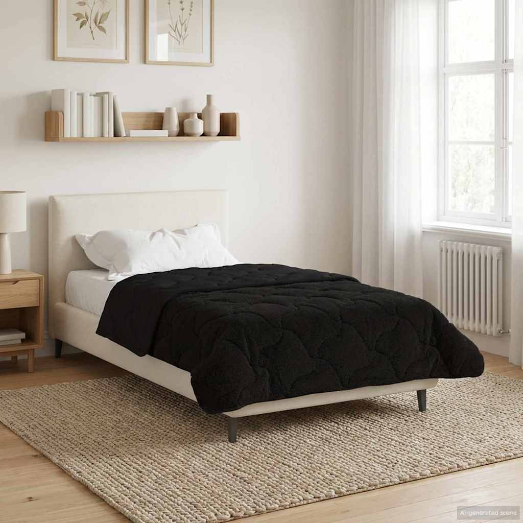 Vol jaar dekbed Zwart 135 x 200 cm Microfiber en Teddy fleece is nu te koop bij PeponiXL, paradijselijk wonen!