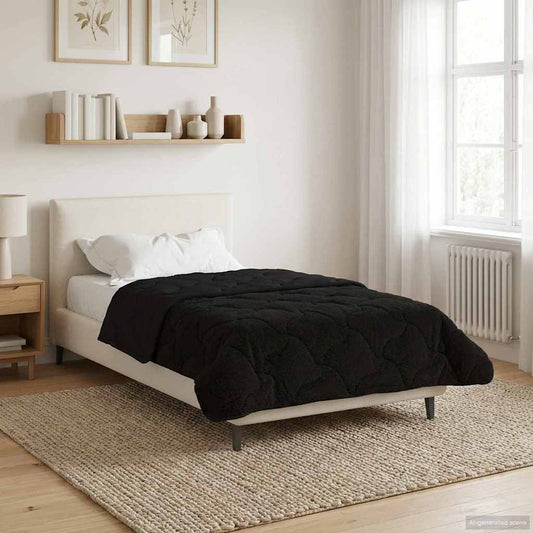 Vol jaar dekbed Zwart 135 x 200 cm Microfiber en Teddy fleece is nu te koop bij PeponiXL, paradijselijk wonen!