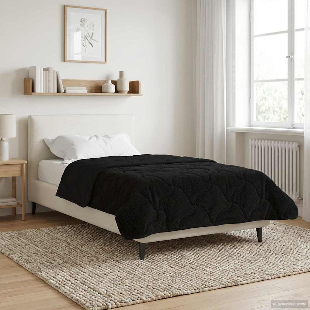 Vol jaar dekbed Zwart 140 x 220 cm Microfiber en Teddy fleece is nu te koop bij PeponiXL, paradijselijk wonen!