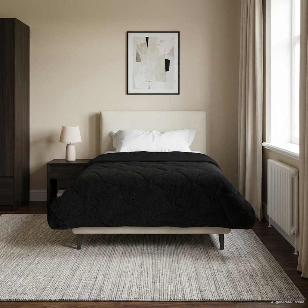 Vol jaar dekbed Zwart 155 x 200 cm Microfiber en Teddy fleece is nu te koop bij PeponiXL, paradijselijk wonen!