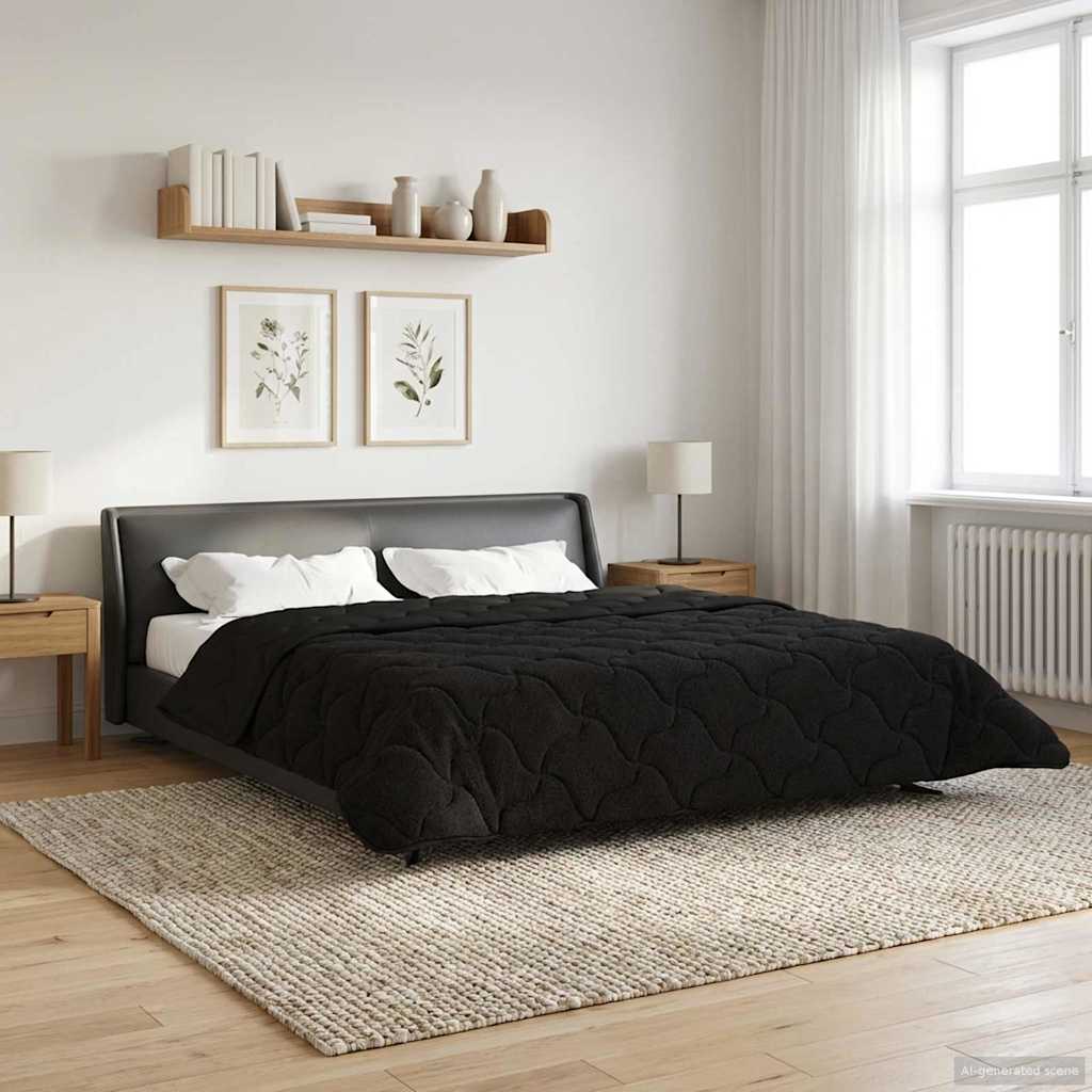 Vol jaar dekbed Zwart 200 x 200 cm Microfiber en Teddy fleece is nu te koop bij PeponiXL, paradijselijk wonen!