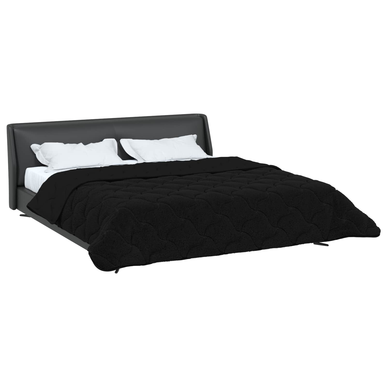Vol jaar dekbed Zwart 200 x 200 cm Microfiber en Teddy fleece is nu te koop bij PeponiXL, paradijselijk wonen!