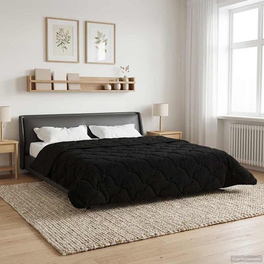 Vol jaar dekbed Zwart 200 x 240 cm Microfiber en Teddy fleece is nu te koop bij PeponiXL, paradijselijk wonen!