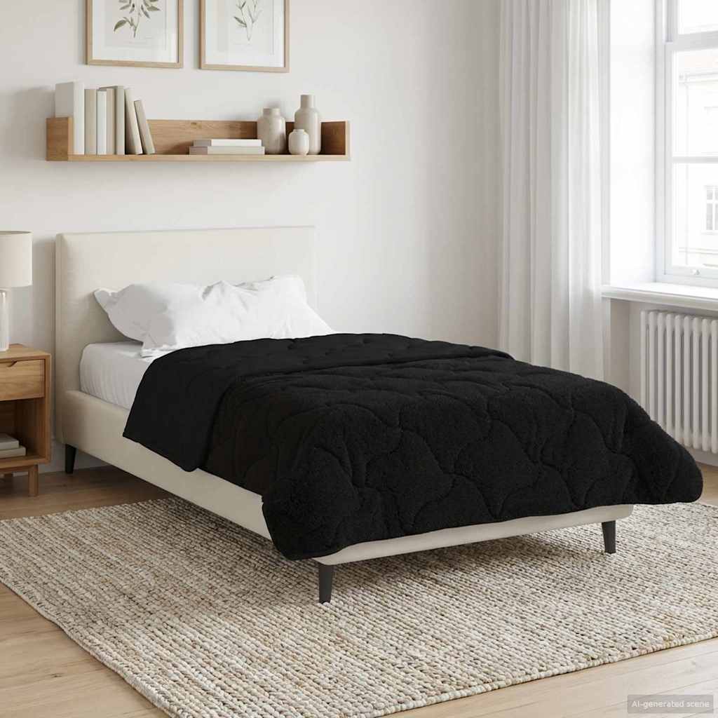Vol jaar dekbed Zwart 135 x 220 cm Microfiber en Teddy fleece is nu te koop bij PeponiXL, paradijselijk wonen!