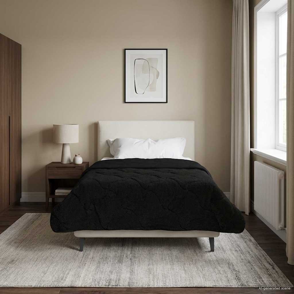 Vol jaar dekbed Zwart 140 x 220 cm Microfiber en Teddy fleece is nu te koop bij PeponiXL, paradijselijk wonen!