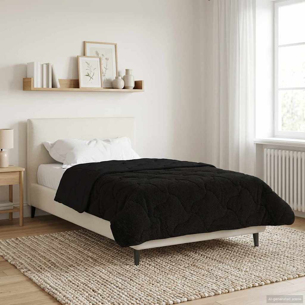 Vol jaar dekbed Zwart 155 x 220 cm Microfiber en Teddy fleece is nu te koop bij PeponiXL, paradijselijk wonen!