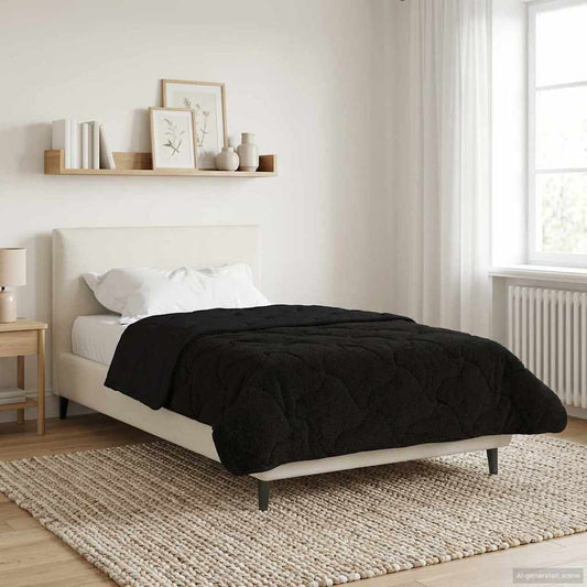 Vol jaar dekbed Zwart 155 x 220 cm Microfiber en Teddy fleece is nu te koop bij PeponiXL, paradijselijk wonen!