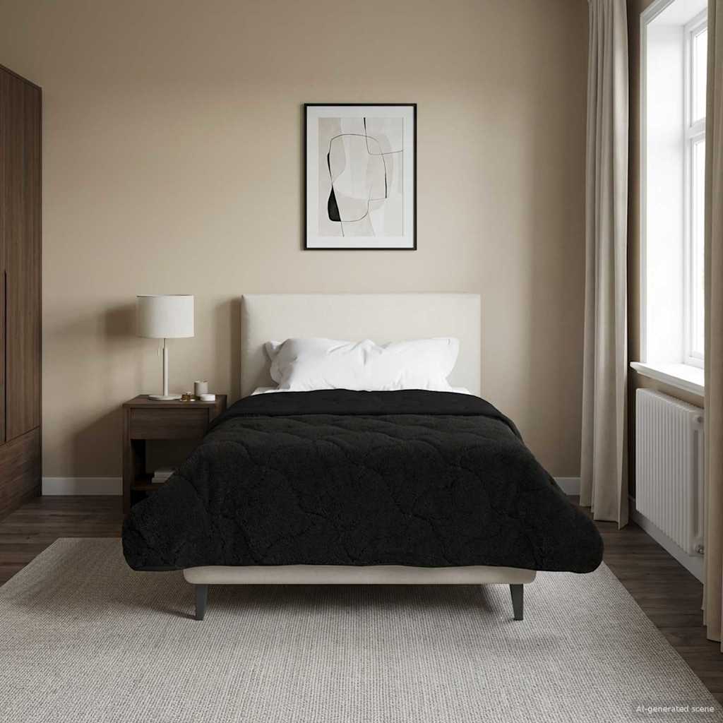 Vol jaar dekbed Zwart 155 x 220 cm Microfiber en Teddy fleece is nu te koop bij PeponiXL, paradijselijk wonen!