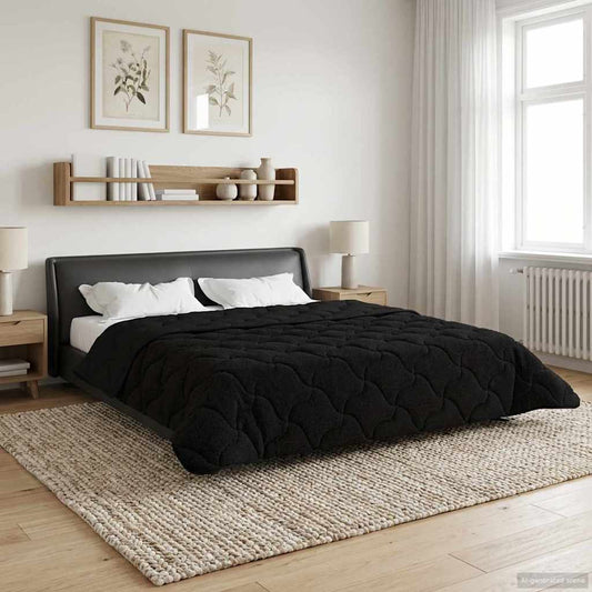 Vol jaar dekbed Zwart 220 x 240 cm Microfiber en Teddy fleece is nu te koop bij PeponiXL, paradijselijk wonen!