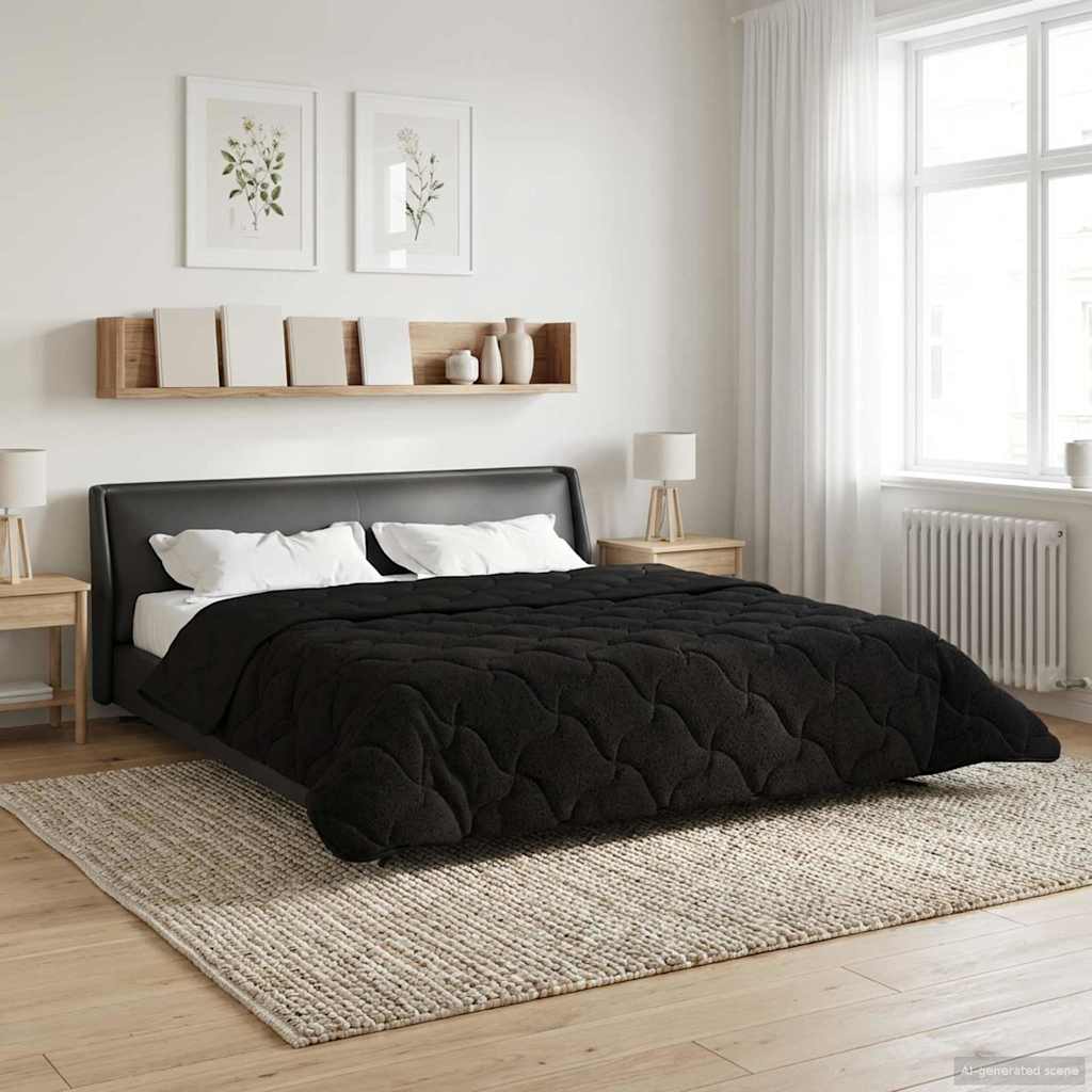 Vol jaar dekbed Zwart 220 x 260 cm Microfiber en Teddy fleece is nu te koop bij PeponiXL, paradijselijk wonen!