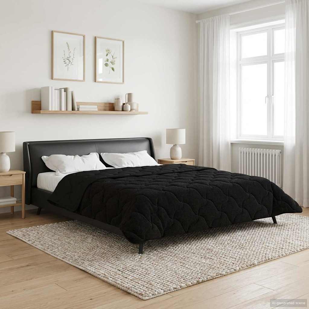 Vol jaar dekbed Zwart 240 x 260 cm Microfiber en Teddy fleece is nu te koop bij PeponiXL, paradijselijk wonen!