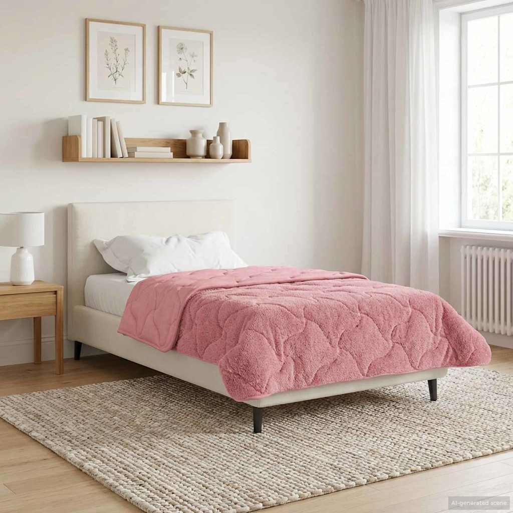 Vol jaar dekbed Roze 135 x 200 cm Microfiber en Teddy fleece is nu te koop bij PeponiXL, paradijselijk wonen!