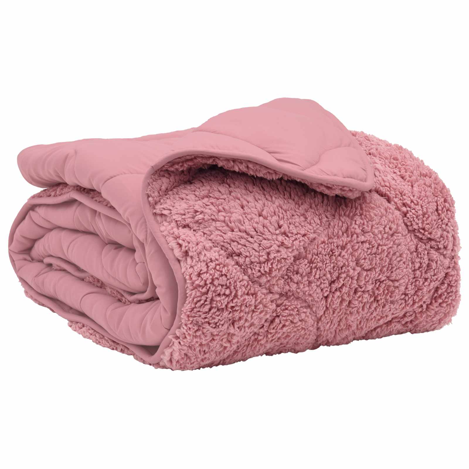 Vol jaar dekbed Roze 135 x 200 cm Microfiber en Teddy fleece is nu te koop bij PeponiXL, paradijselijk wonen!