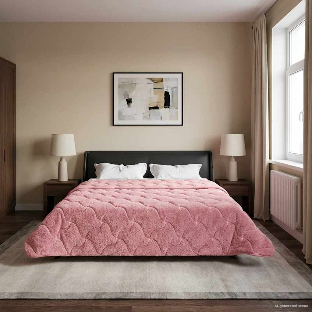 Vol jaar dekbed Roze 200 x 200 cm Microfiber en Teddy fleece is nu te koop bij PeponiXL, paradijselijk wonen!