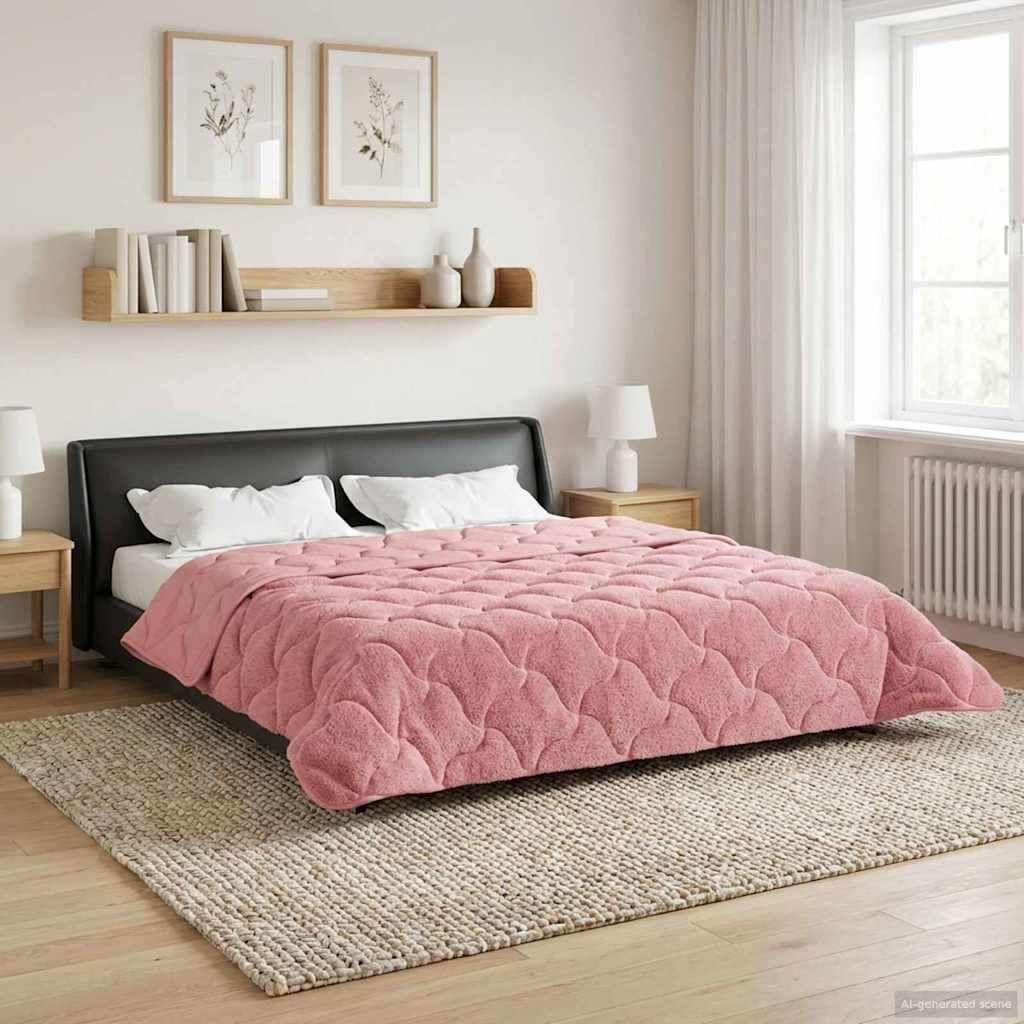 Vol jaar dekbed Roze 200 x 240 cm Microfiber en Teddy fleece is nu te koop bij PeponiXL, paradijselijk wonen!