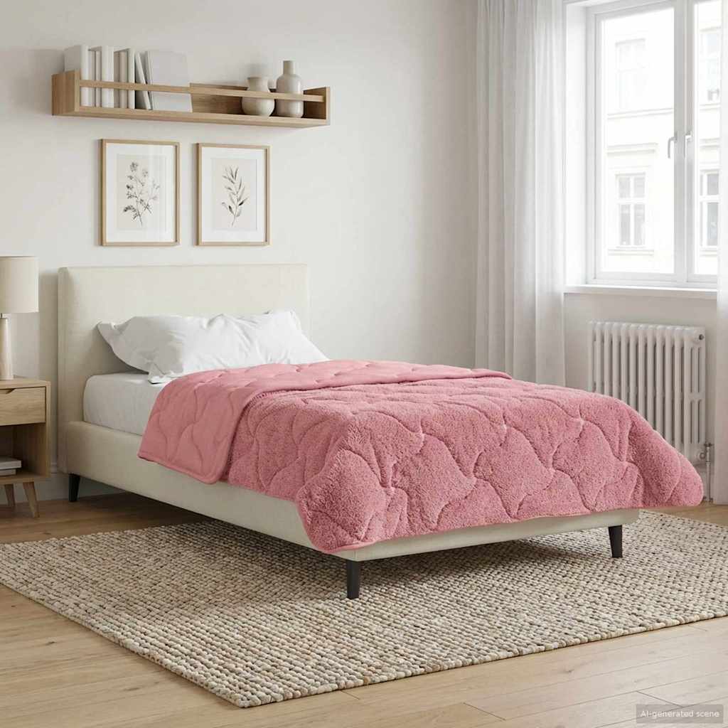 Vol jaar dekbed Roze 135 x 220 cm Microfiber en Teddy fleece is nu te koop bij PeponiXL, paradijselijk wonen!