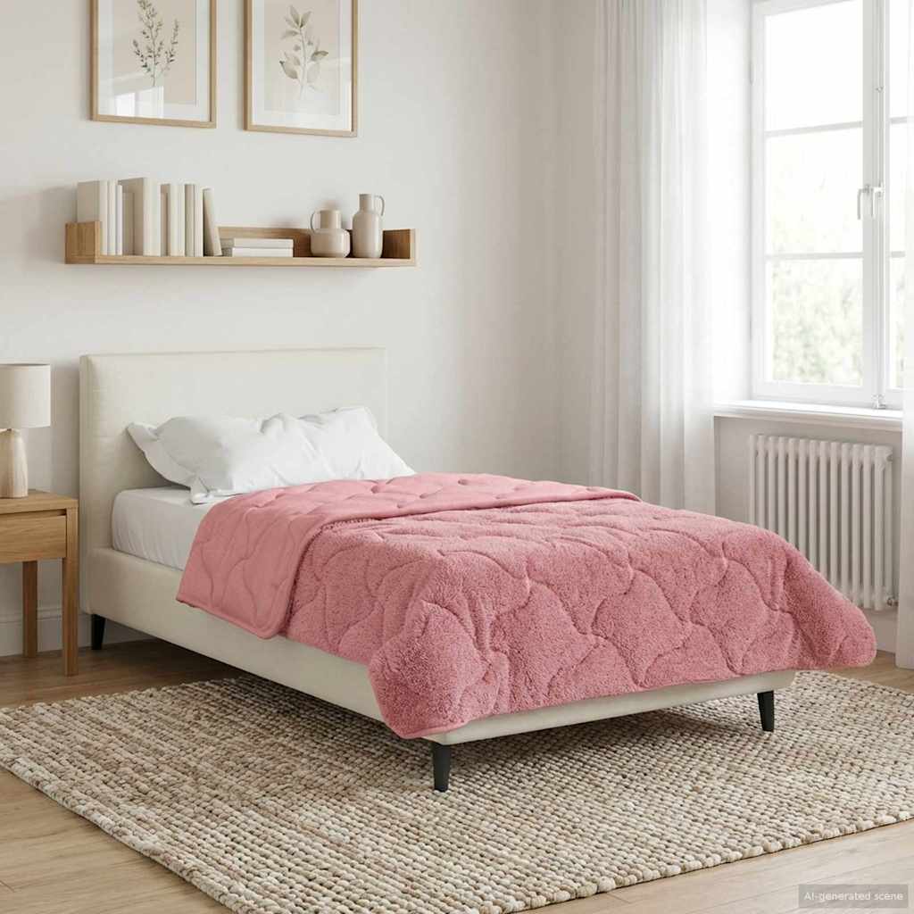 Vol jaar dekbed Roze 140 x 220 cm Microfiber en Teddy fleece is nu te koop bij PeponiXL, paradijselijk wonen!