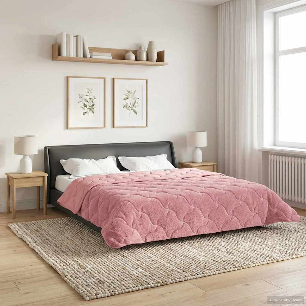 Vol jaar dekbed Roze 220 x 240 cm Microfiber en Teddy fleece is nu te koop bij PeponiXL, paradijselijk wonen!