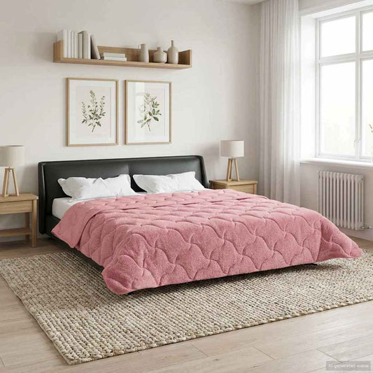 Vol jaar dekbed Roze 220 x 260 cm Microfiber en Teddy fleece is nu te koop bij PeponiXL, paradijselijk wonen!