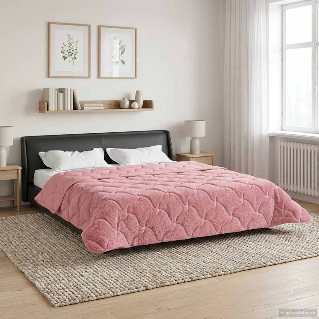 Vol jaar dekbed Roze 240 x 260 cm Microfiber en Teddy fleece is nu te koop bij PeponiXL, paradijselijk wonen!