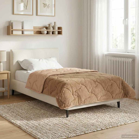 Vol jaar dekbed Taupe 135 x 200 cm Microfiber en Teddy fleece is nu te koop bij PeponiXL, paradijselijk wonen!