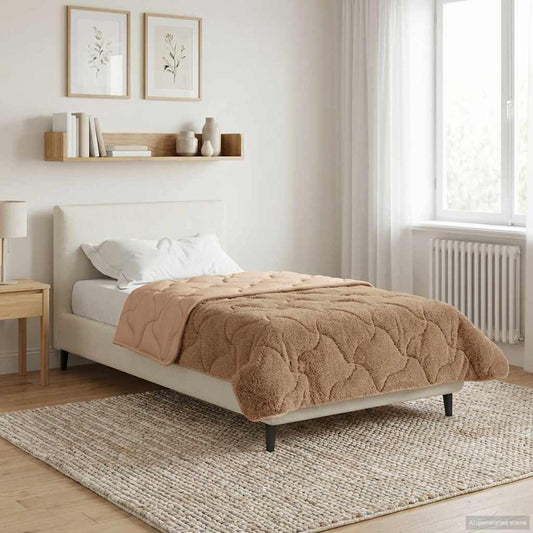 Vol jaar dekbed Taupe 155 x 200 cm Microfiber en Teddy fleece is nu te koop bij PeponiXL, paradijselijk wonen!
