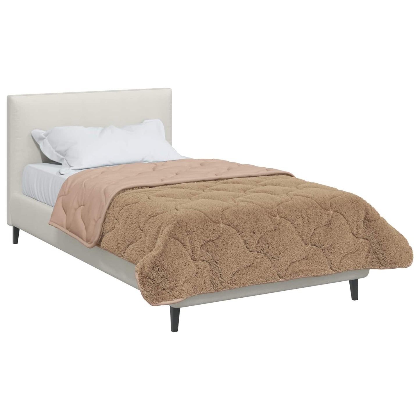 Vol jaar dekbed Taupe 135 x 220 cm Microfiber en Teddy fleece is nu te koop bij PeponiXL, paradijselijk wonen!