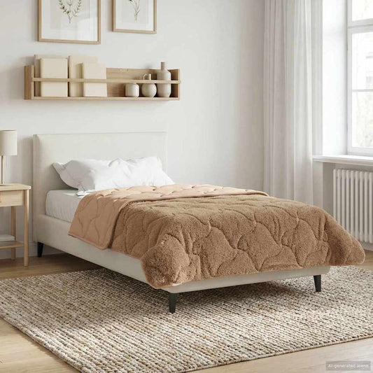 Vol jaar dekbed Taupe 155 x 220 cm Microfiber en Teddy fleece is nu te koop bij PeponiXL, paradijselijk wonen!