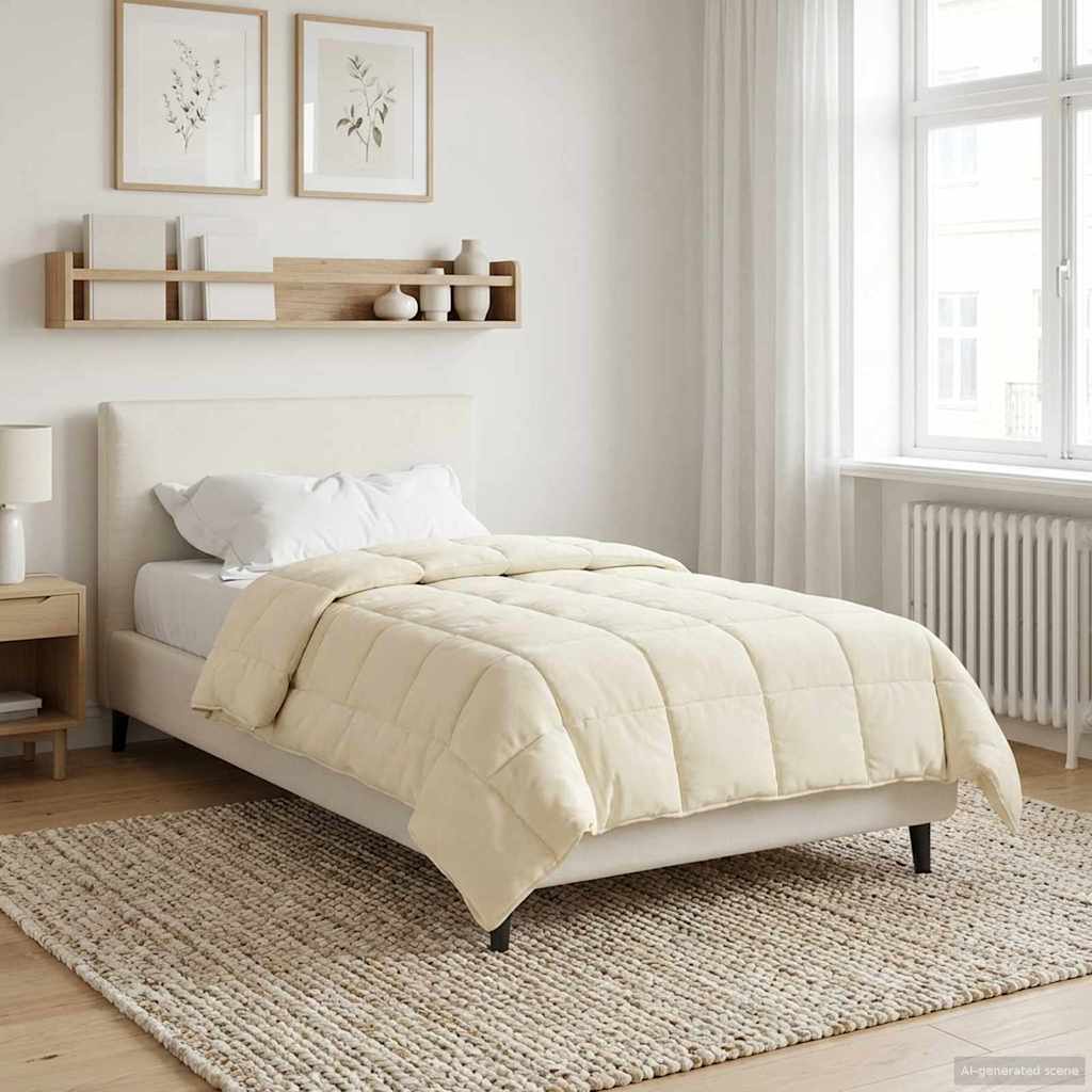 Vol jaar dekbed Crème 135 x 200 cm Microfiber en Teddy fleece is nu te koop bij PeponiXL, paradijselijk wonen!