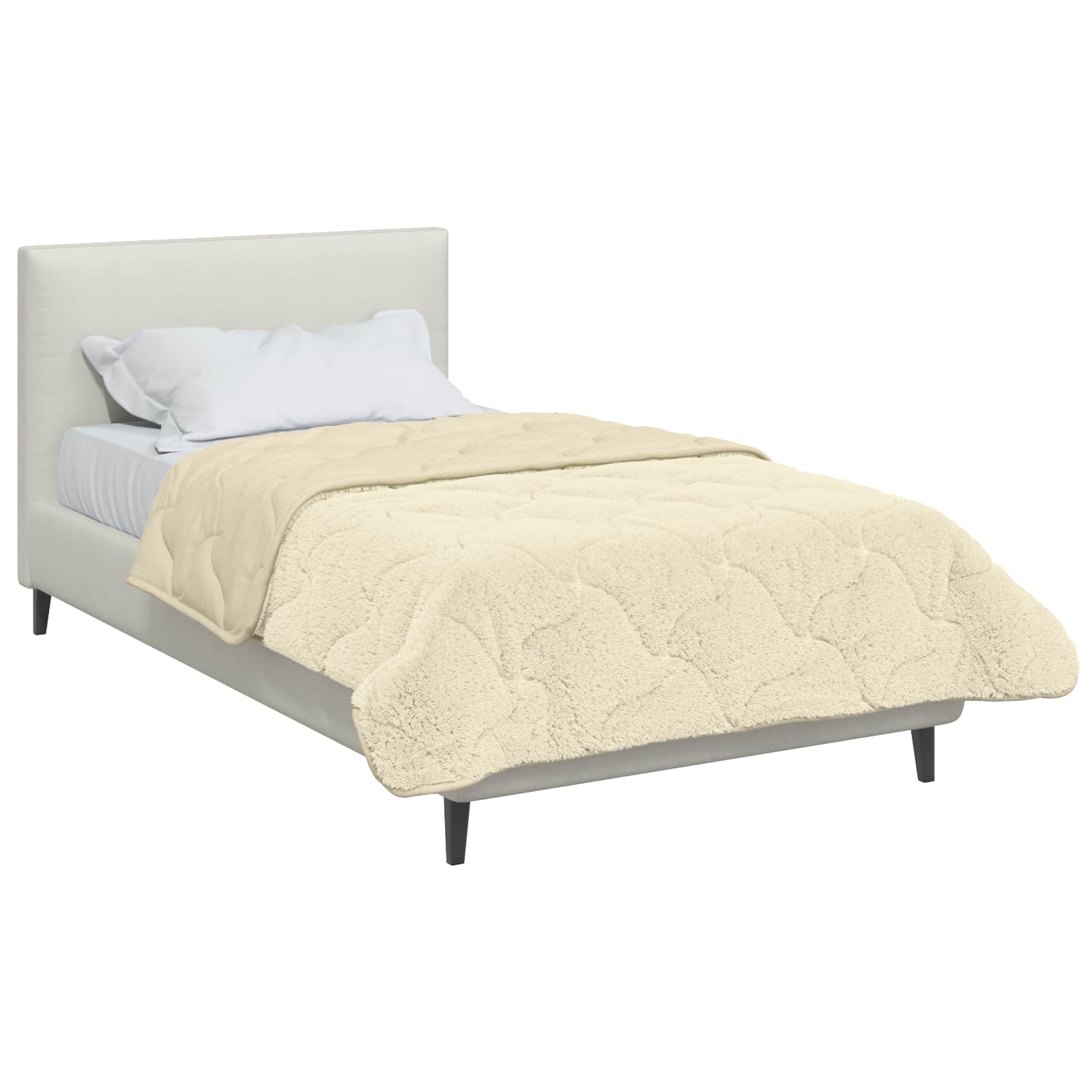 Vol jaar dekbed Crème 135 x 200 cm Microfiber en Teddy fleece is nu te koop bij PeponiXL, paradijselijk wonen!