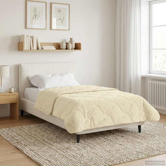 Vol jaar dekbed Crème 140 x 200 cm Microfiber en Teddy fleece is nu te koop bij PeponiXL, paradijselijk wonen!